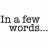 in a few words logo
